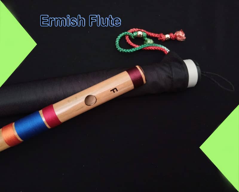 Ermish F. Natural Medium Scale Side Blown Bansuri Flute 2