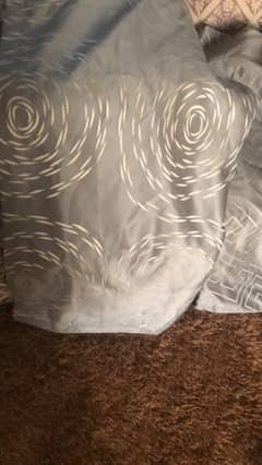 set of 2 curtains in gray silver colour 0