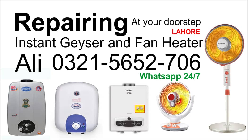 Fan Heater & Instant Geyser Repairing At your doorstep 0