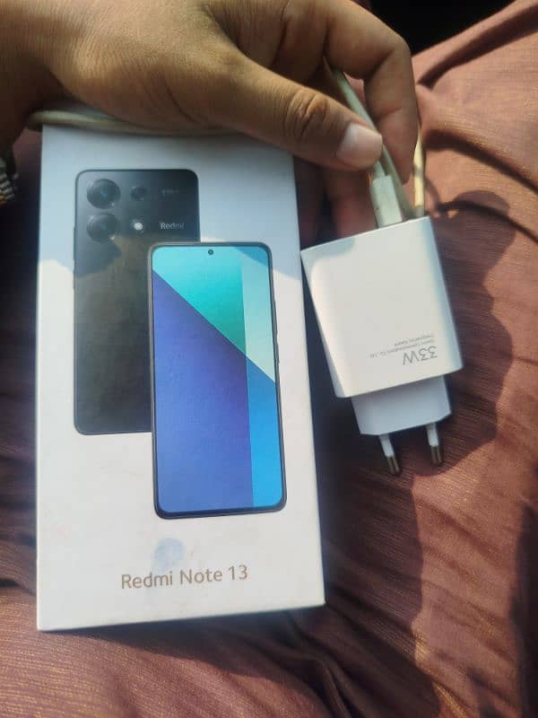 Redmi Note 13 . storage 8+4+256 with Original 33wallet charger and Box 6