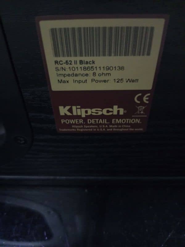 Klipsch RC-52II (Denon,marantz,focal,kef,onkyo,Polkaudio,speaker,rotel 1