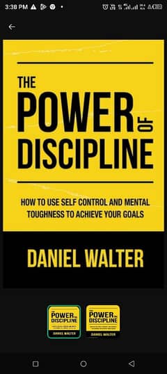 The power of discipline by Daniel Walter novel