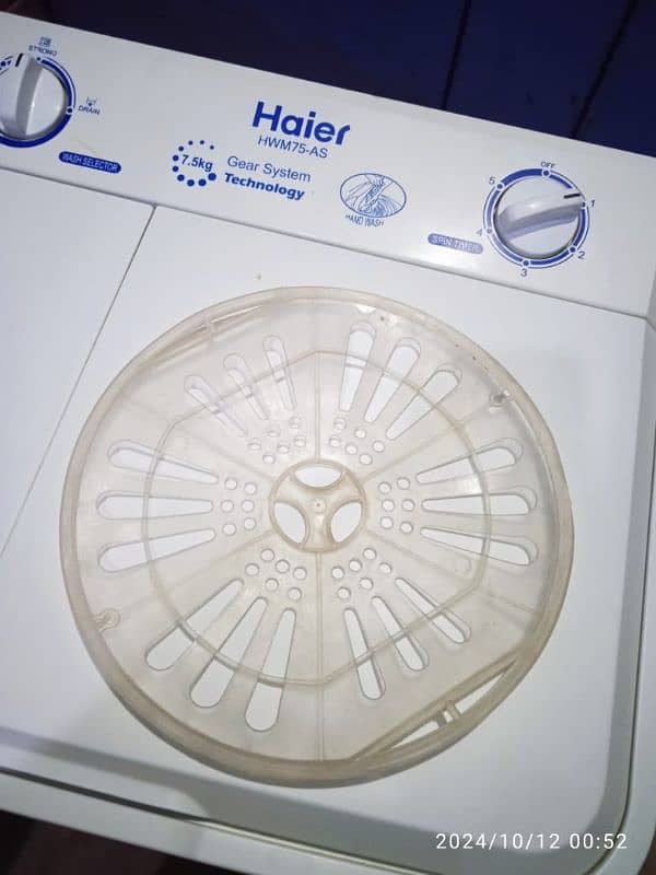 Haier washing machine twin tub model number 7