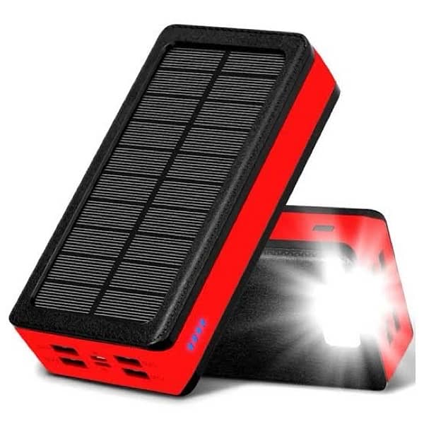 Solar Power Bank 30000 mAh Portable Charger Battery Pack with 32 LEDs 4