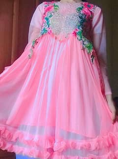 frock in baby pink colour