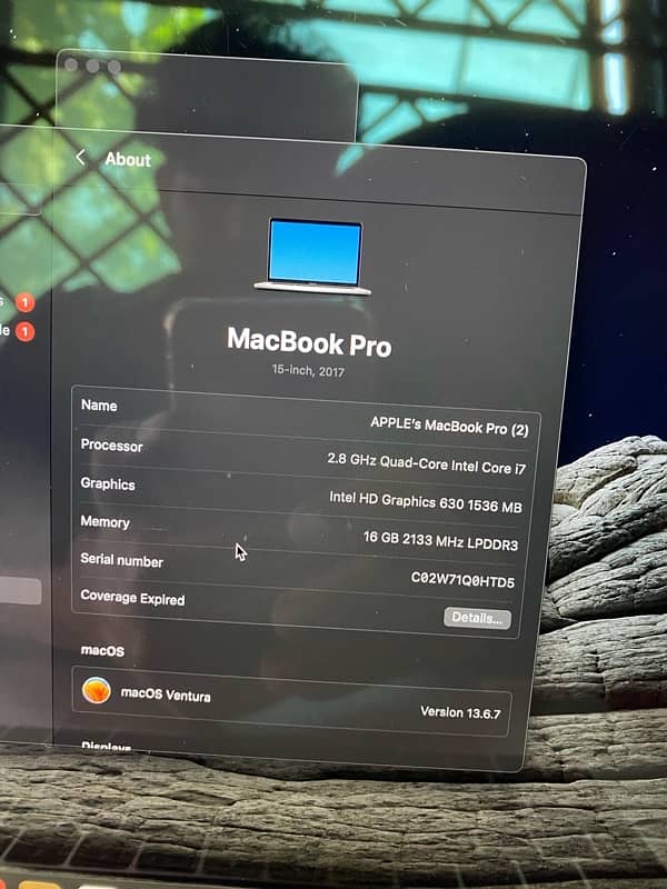 MacBook Pro 2017 Core i7 Touch bar 16/512 5