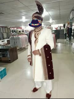 White color sherwani for sale (New)