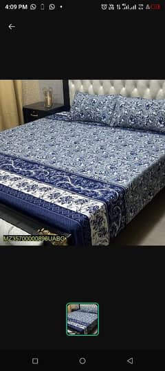 crystal cotton printed bed sheet