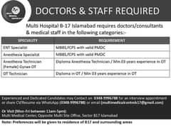 Doctors & Medical Staff Required