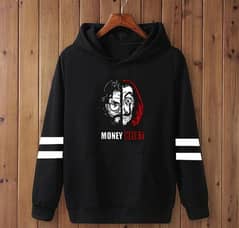 1 pc men cotton fleece money heist printed Hoodie