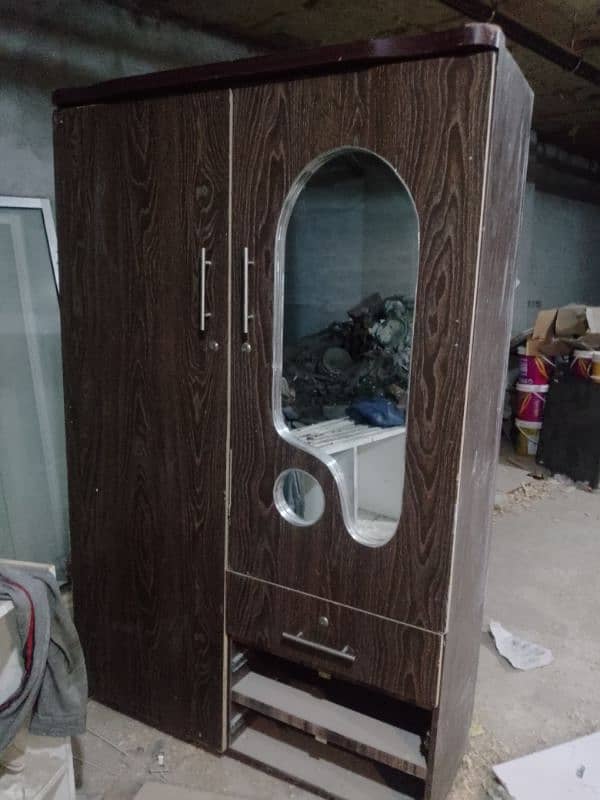 Wooden Wardrobe with mirror 1