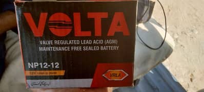 Volta Maintenance free Sealed Lead Acid AGM Battery NP12-12 ,12v,12AH