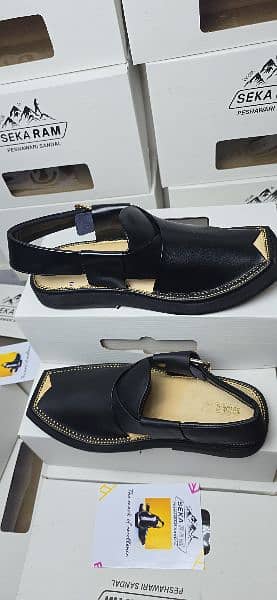 KAPTTAN MATT PESHAWARI CHAPPALS BLACK 1