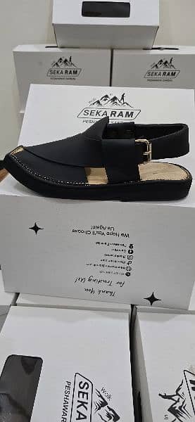 KAPTTAN MATT PESHAWARI CHAPPALS BLACK 3