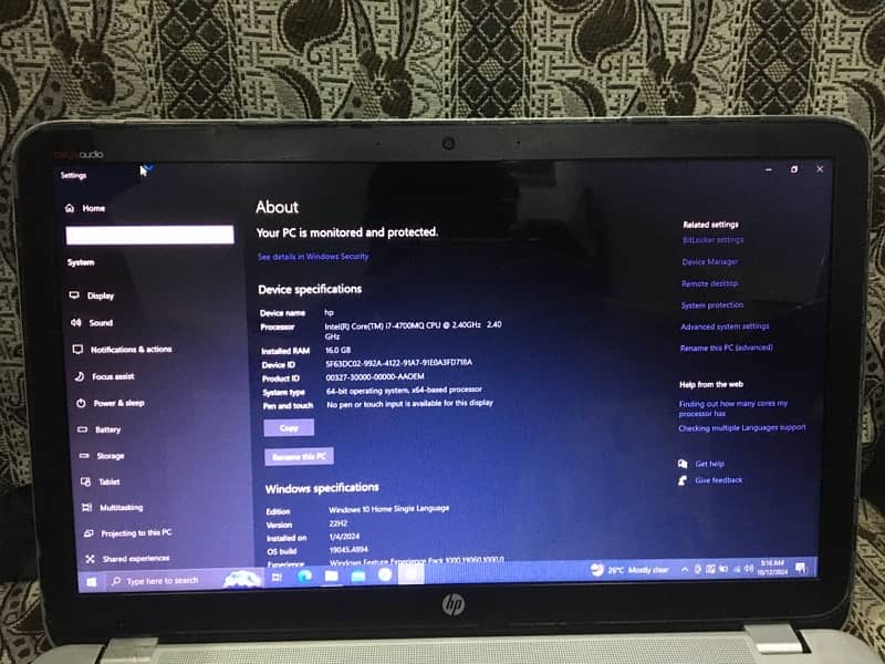 hp core i7 4th gen 16gb 1Tb 1