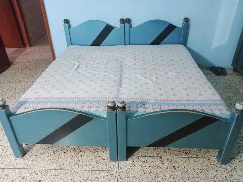 Bed Set of two with mattresses 1