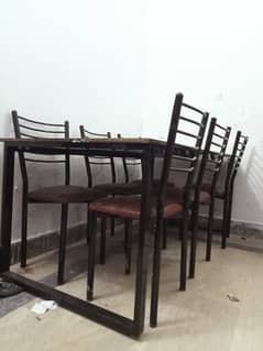 folding dining table with 6 chairs