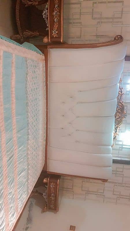 Bed set/ Wooden Bed set / Double bed with side tables / Dressing 3