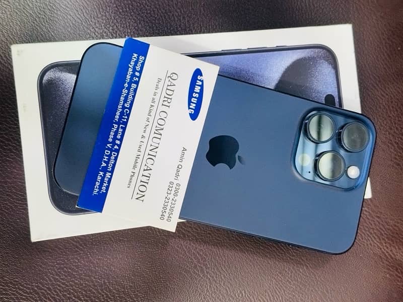 15 pro max 256GB blue with box hk non pta both sims used 97% cycle@291 2