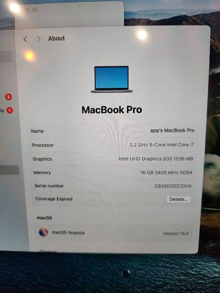 Macbook pro 2018-19 model 3