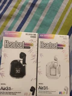 Air 31 Headset brand new ha box pack with silicon pouch