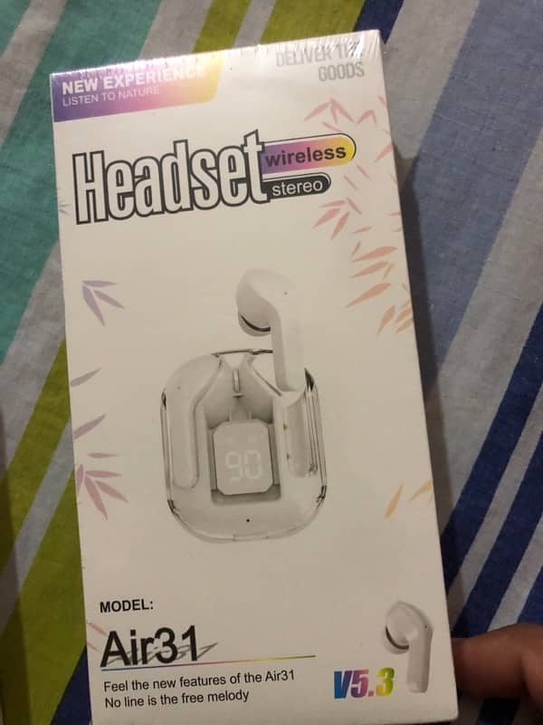 Air 31 Headset brand new ha box pack with silicon pouch 2