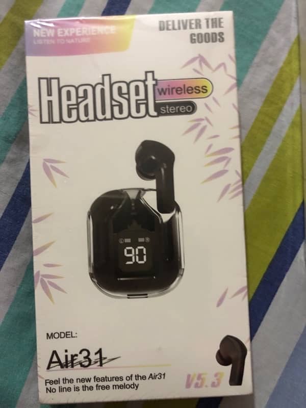 Air 31 Headset brand new ha box pack with silicon pouch 6