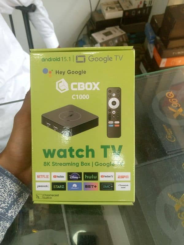 CBOX ANDROID TV BOX ORIGINAL 2GB / 16GB SHOW 8GB / 128GB voice remote 0