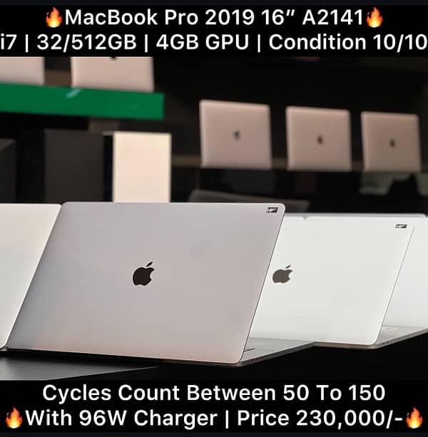 Macbook Pro 2019 16inch i7 32GB 512GB 4GB GPU 2019 2018 0