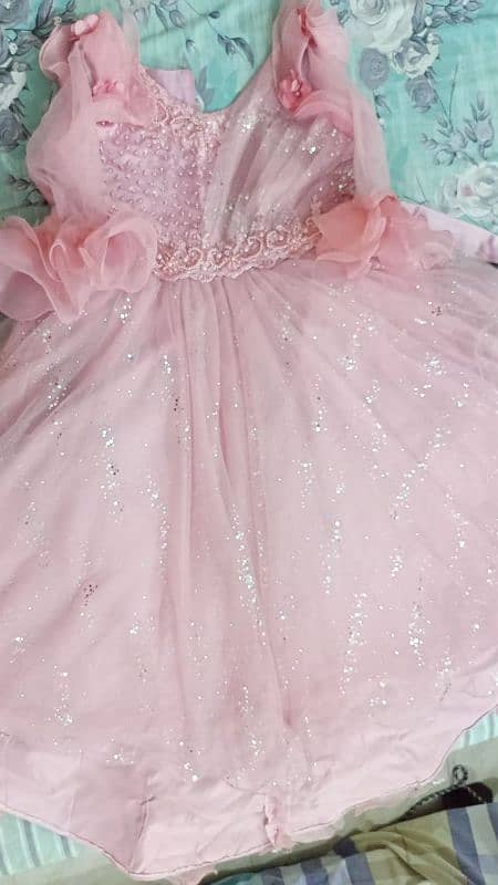 party wear pink frock for sale 2