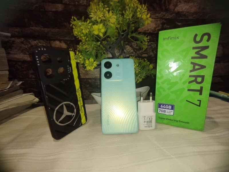 infinix smat 7 Box and Charger 10/10 mobile 8