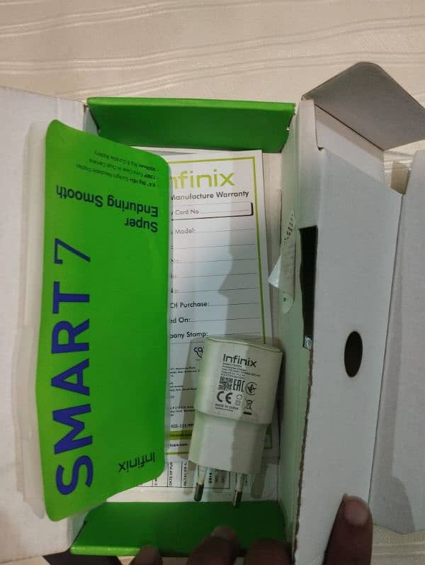 infinix smat 7 Box and Charger 10/10 mobile 16