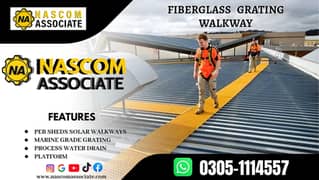 Walkways / Walkway Grating / Green Fiberglass grating Panels