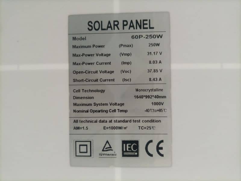 250 watt solar plate 4