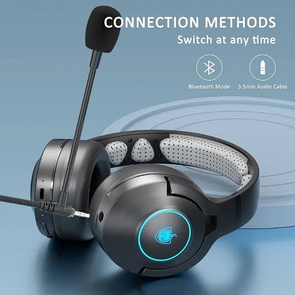 Phonikas Q9 Pro Gaming Bluetooth Headphones With Removable  Mic 5