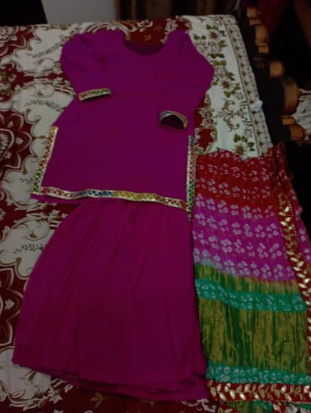 Chiffon Ghara Shart with chunri dupta 1