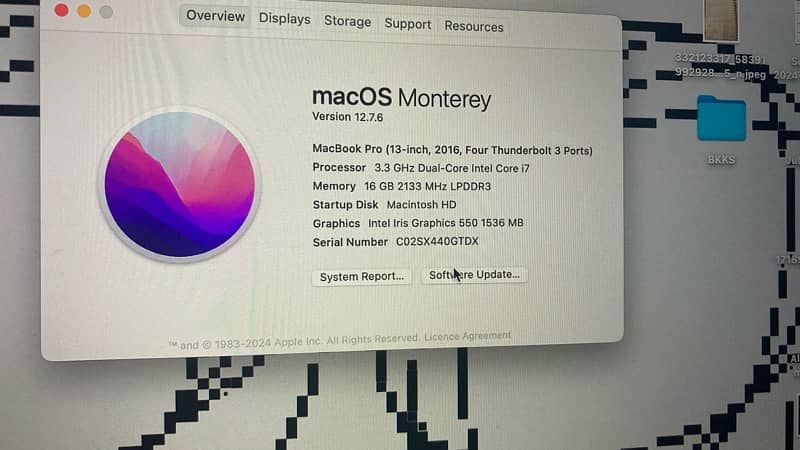 Macbook Pro 16/256 gb 2016 2