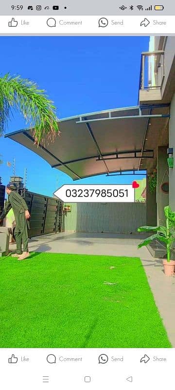 Car Parking Tensile shed,stair,grill,Canopy Installation In rawalpindi 4