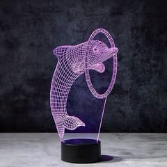 lamp ( 3D illusion dolphin lamp ).