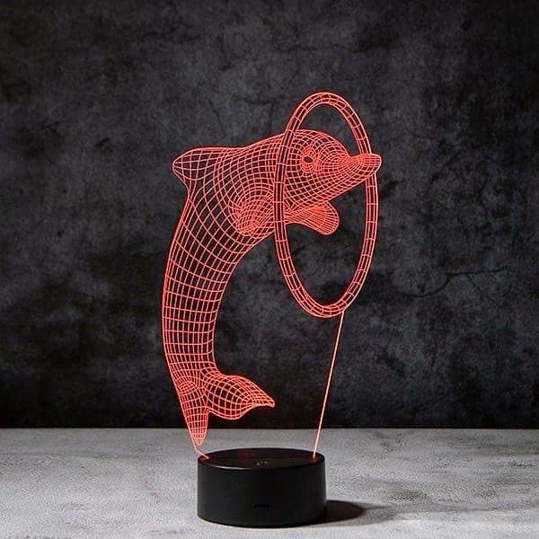 lamp ( 3D illusion dolphin lamp ) 2