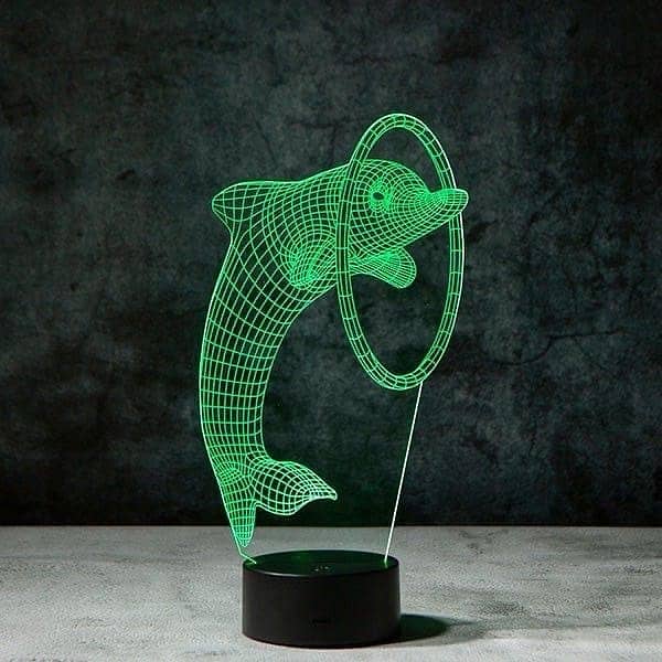 lamp ( 3D illusion dolphin lamp ) 3