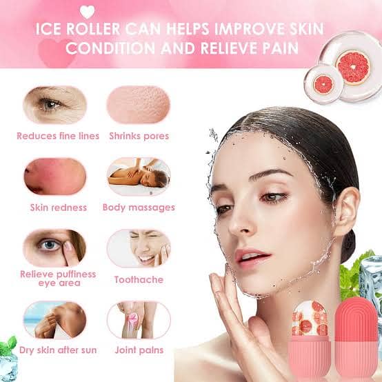 Reusable Facial Ice Roller For Face| Enhance Skin Glow Shrink &tighten 2