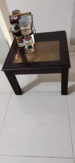 Wooden Center table with two side tables