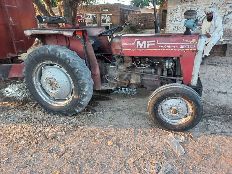 mf240 tractor and water tank 1