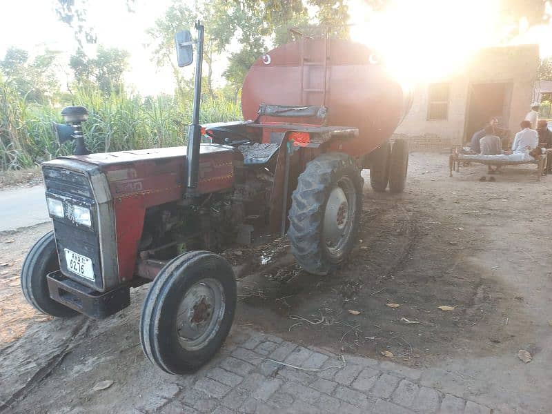 mf240 tractor and water tank 2