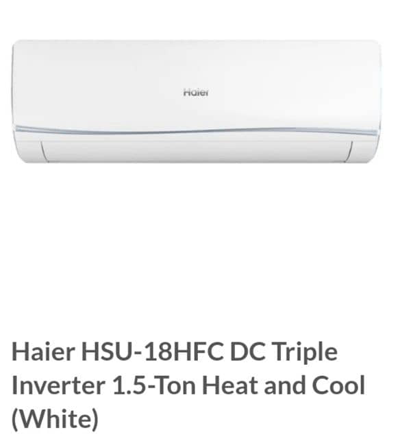 Haier AC 1.5 ton hfc 0