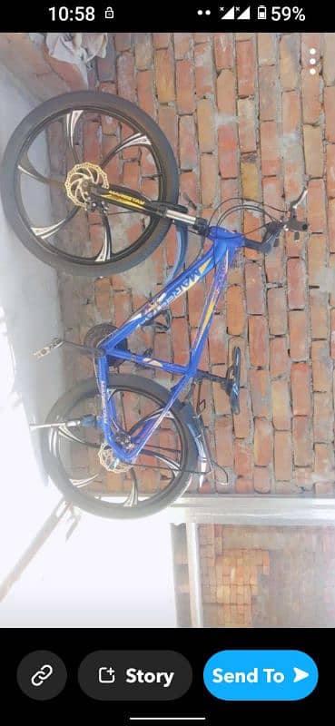 High-Quality Blue Mountain Bicycle for Sale – Excellent Condition 3