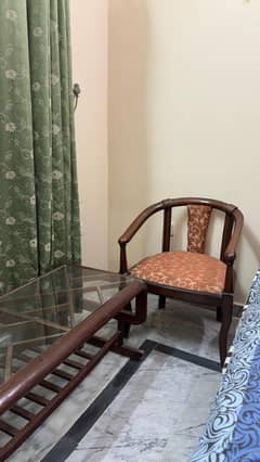 Wooden chair aur table for sale