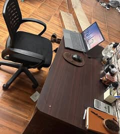 Study Table and Rolling Chair