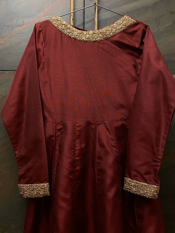 Red raw silk pishwas 2